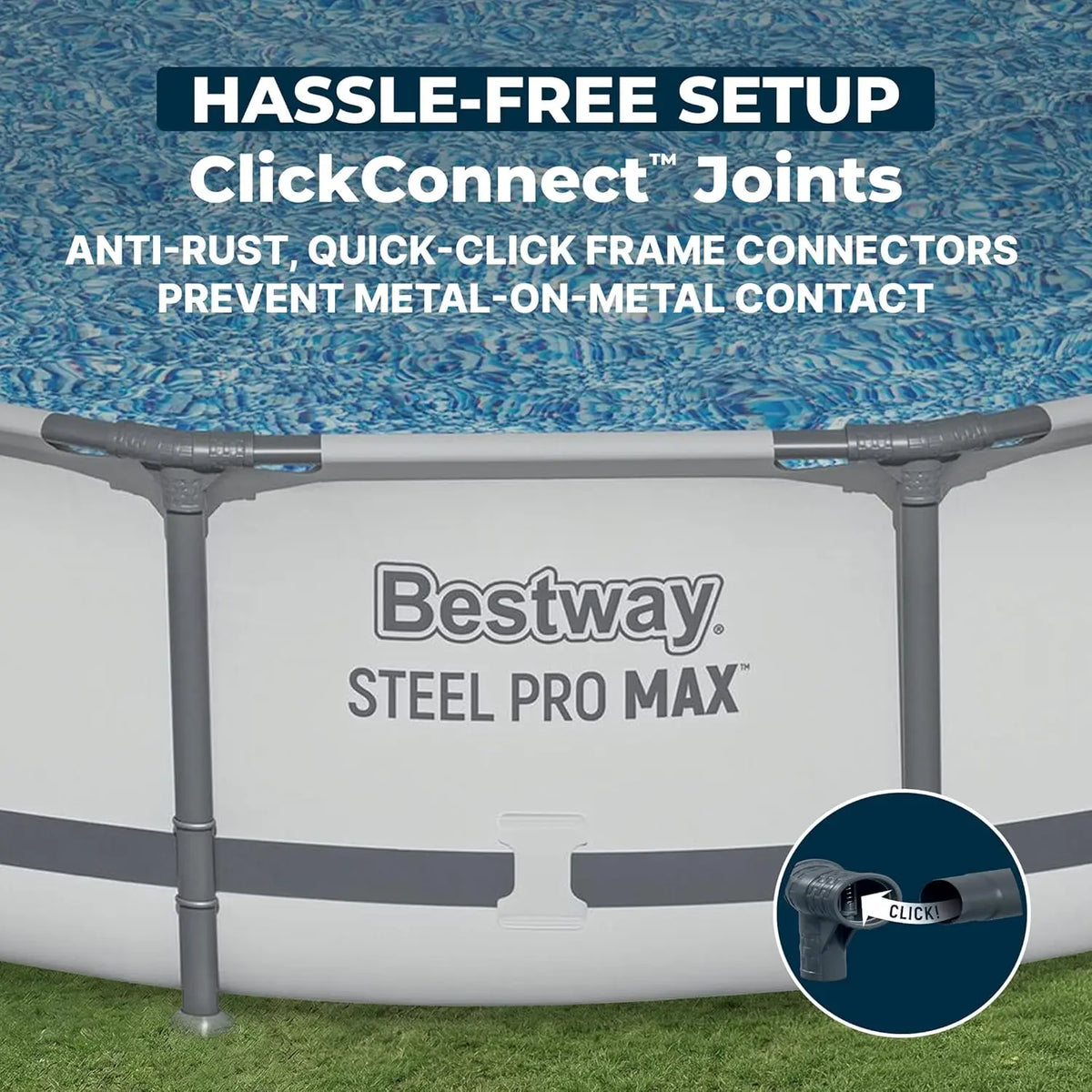 Steel Pro MAX 14' x 33" Round Above Ground Swimming Pool Set, 530 GPH Filter Pump, Tritech Puncture Resistant Liner,, Custom