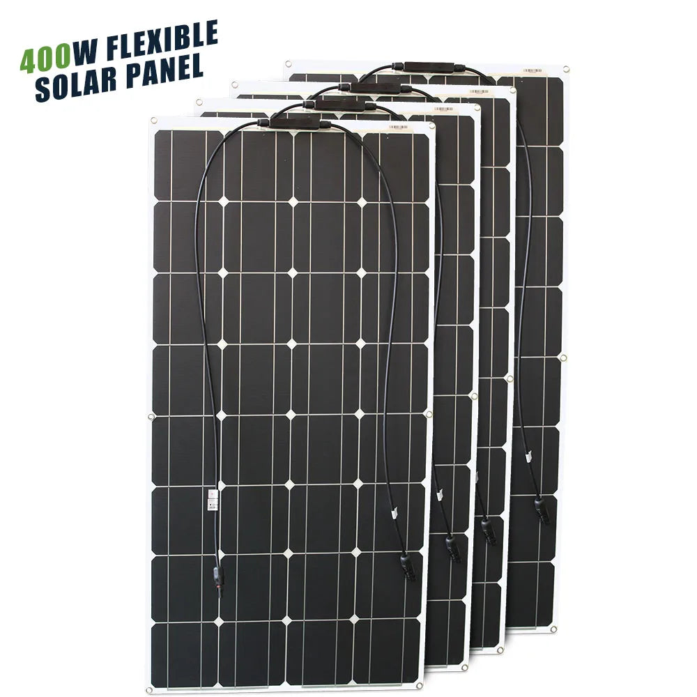 ASUNERGE 12V Flexible Solar Panel 600W 100W 200W 300W 400W 500W Bendable Waterproof Monocrystalline Best Solar Panel China RV