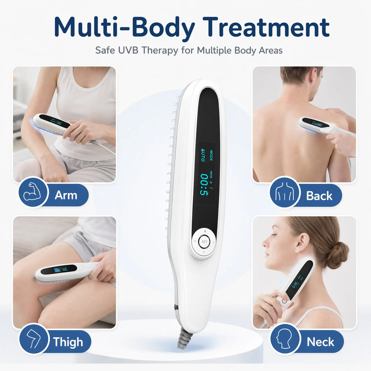 Handheld 308nm UVB Phototherapy Comb Stable Wavelength Output Activate Melanocytes Skin Care Device