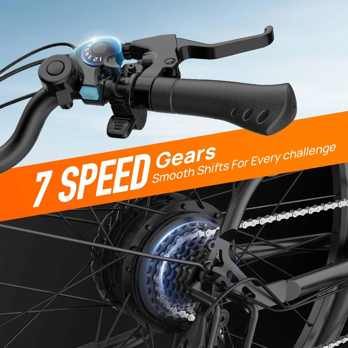 URLIFE E26 Electric City Bike With Removable Battery LCD Display