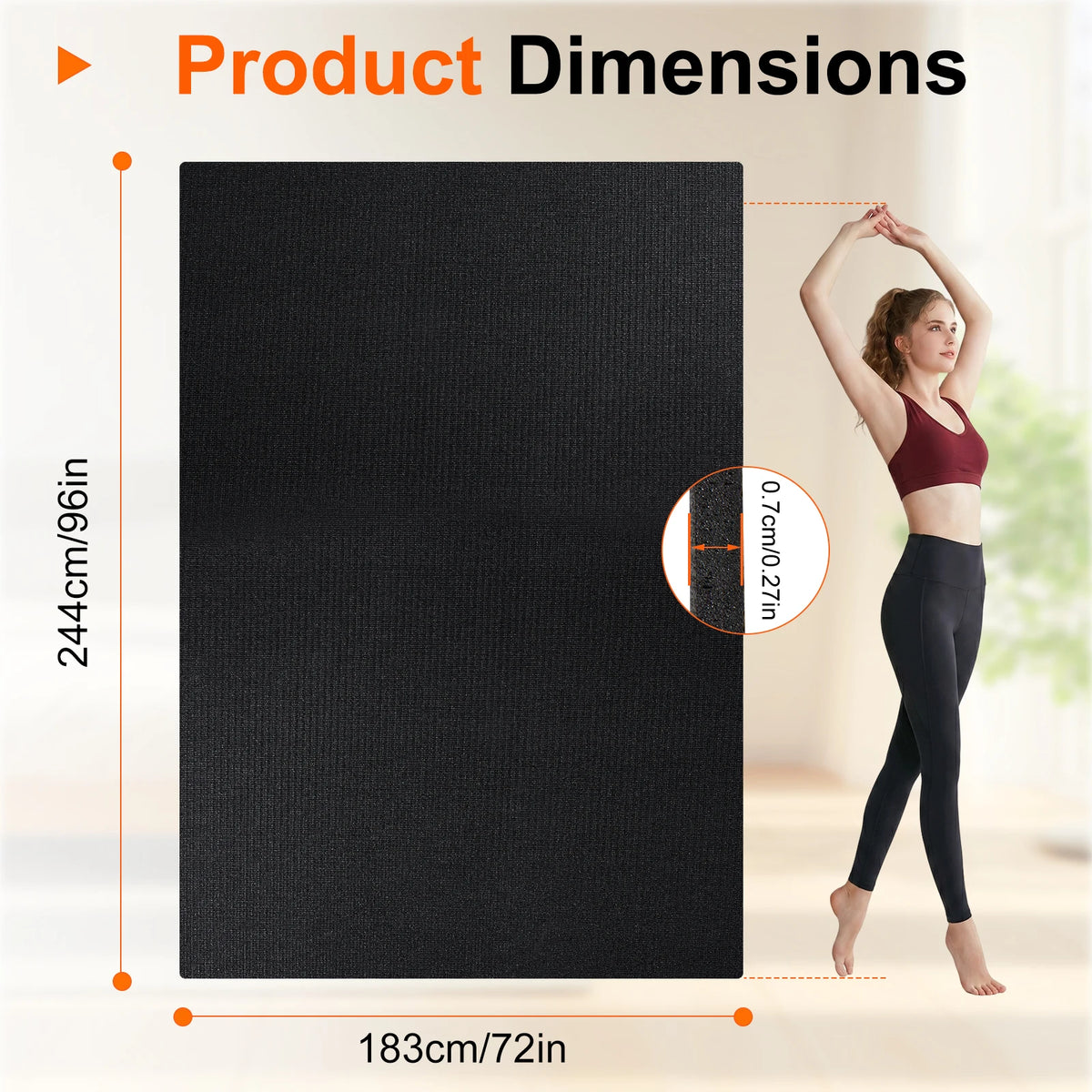 Non Slip Workout Mat for Cardio Yoga and Strength Training