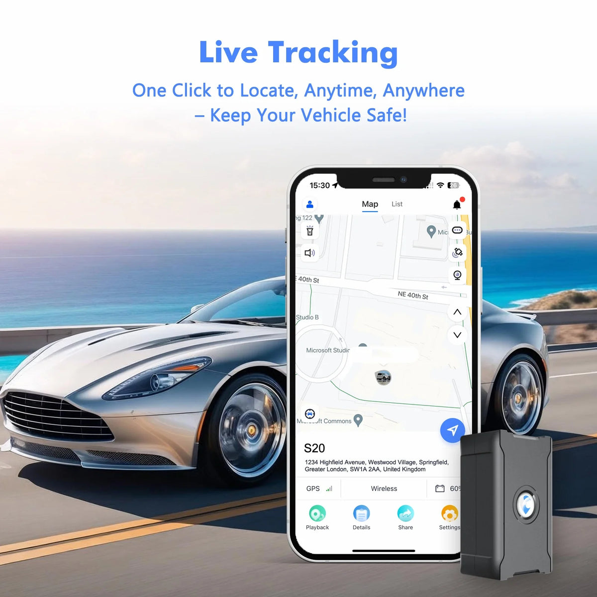 Wireless GPS Vehicle Tracker With Real Time Anti Theft Protection