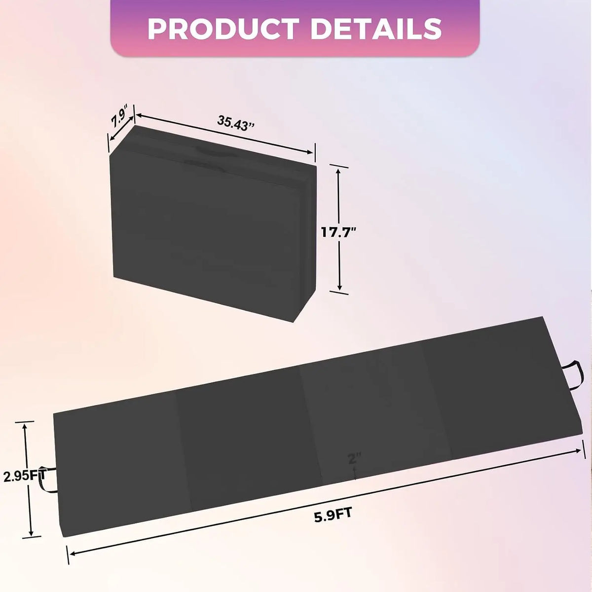 Foldable High Density Foam Exercise Mat for Yoga and Pilates