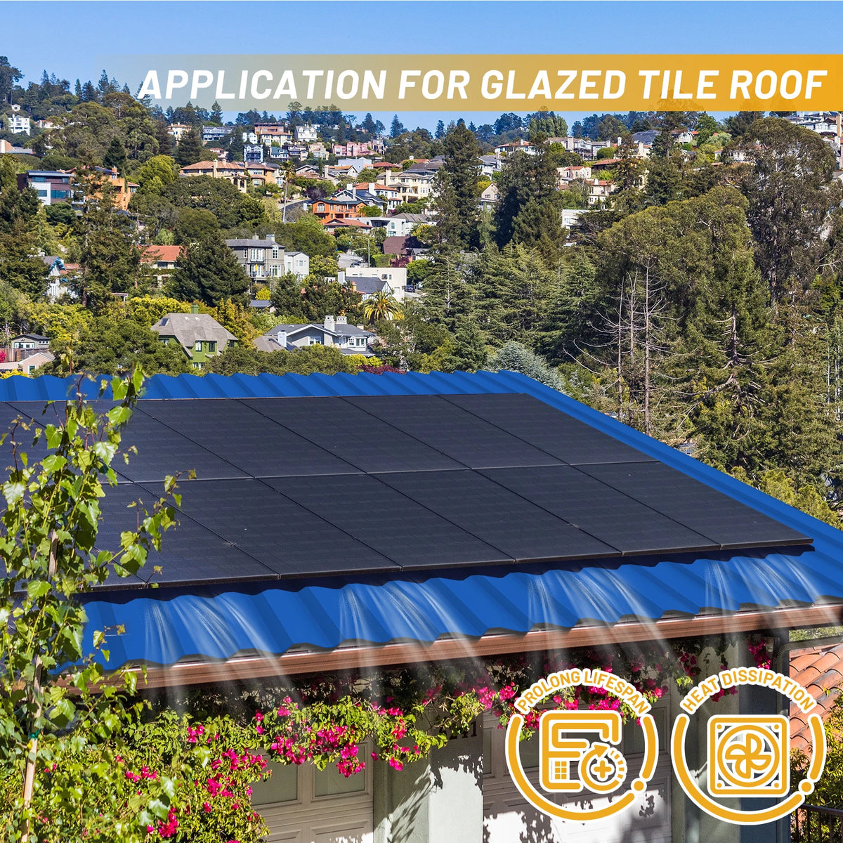 Solar Panel Mount Bracket Kit with 4.72IN/120mm Mini Rails, Middle Clamps, End Clamps and Rubber Pads for Shingle, Slate, Wood