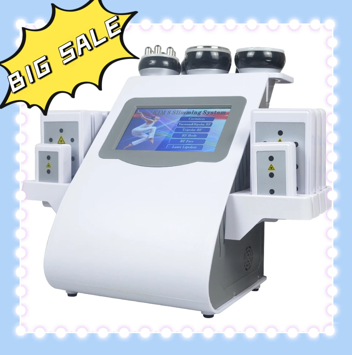 6/9 In 1 40k KIM 8 Cavitating Machine Household Beauty Tools Delivered Locally in the United States Quick Delivery, Free Gift of A Bottle of Gel