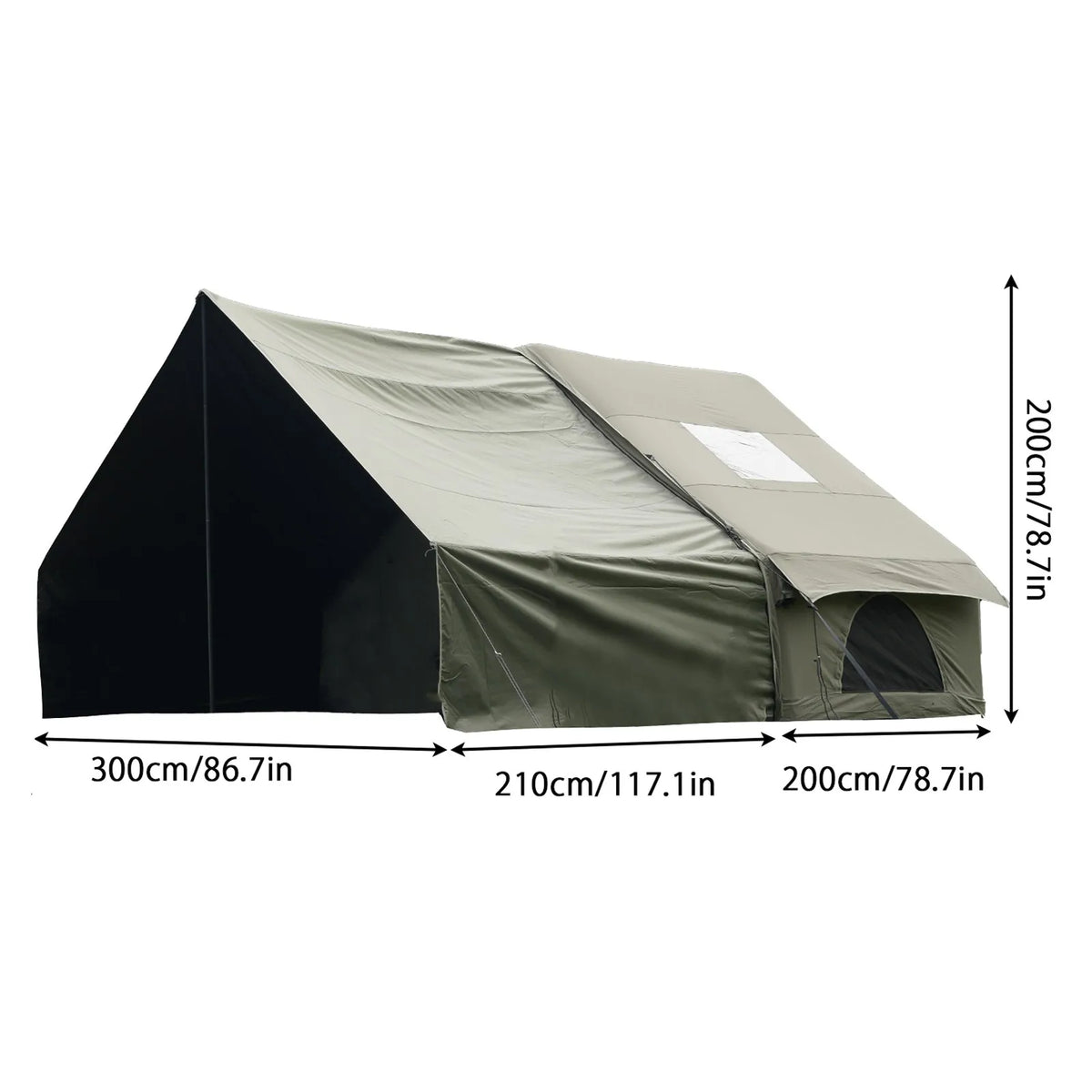 Pakicetus Inflatable Camping Tent With Roof Window For Family Glamping