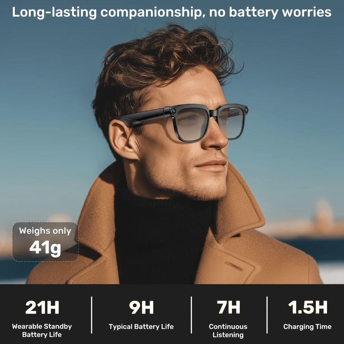 Smart Camera Glasses With 8MP Video, Bluetooth And Live Translation