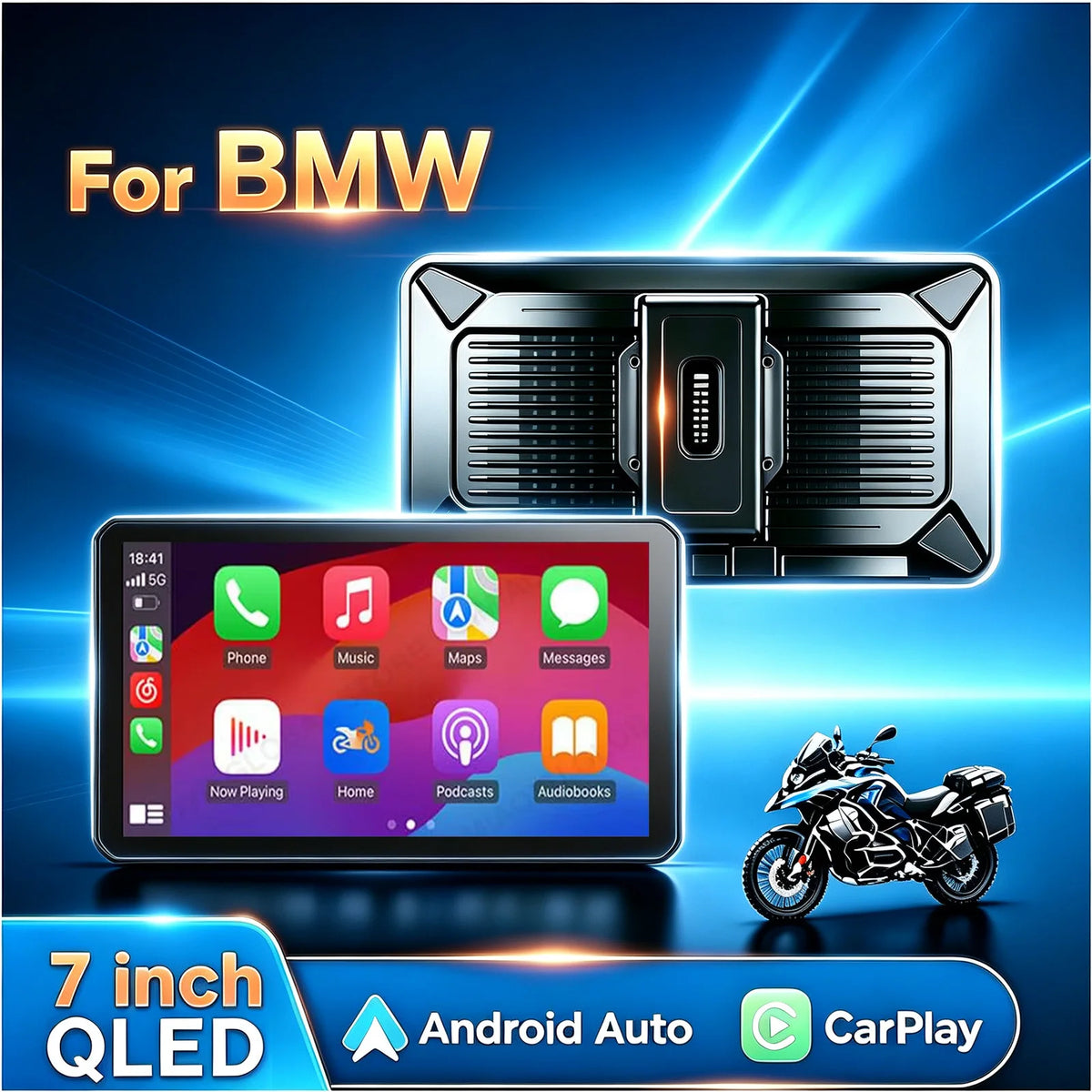 B7 Pro Android Auto for BMW Motorcycle Carplay M1000 XR R1200GS R1250GS S1000XR S1000RR R1300GS Wireless Navigation 7 Inch