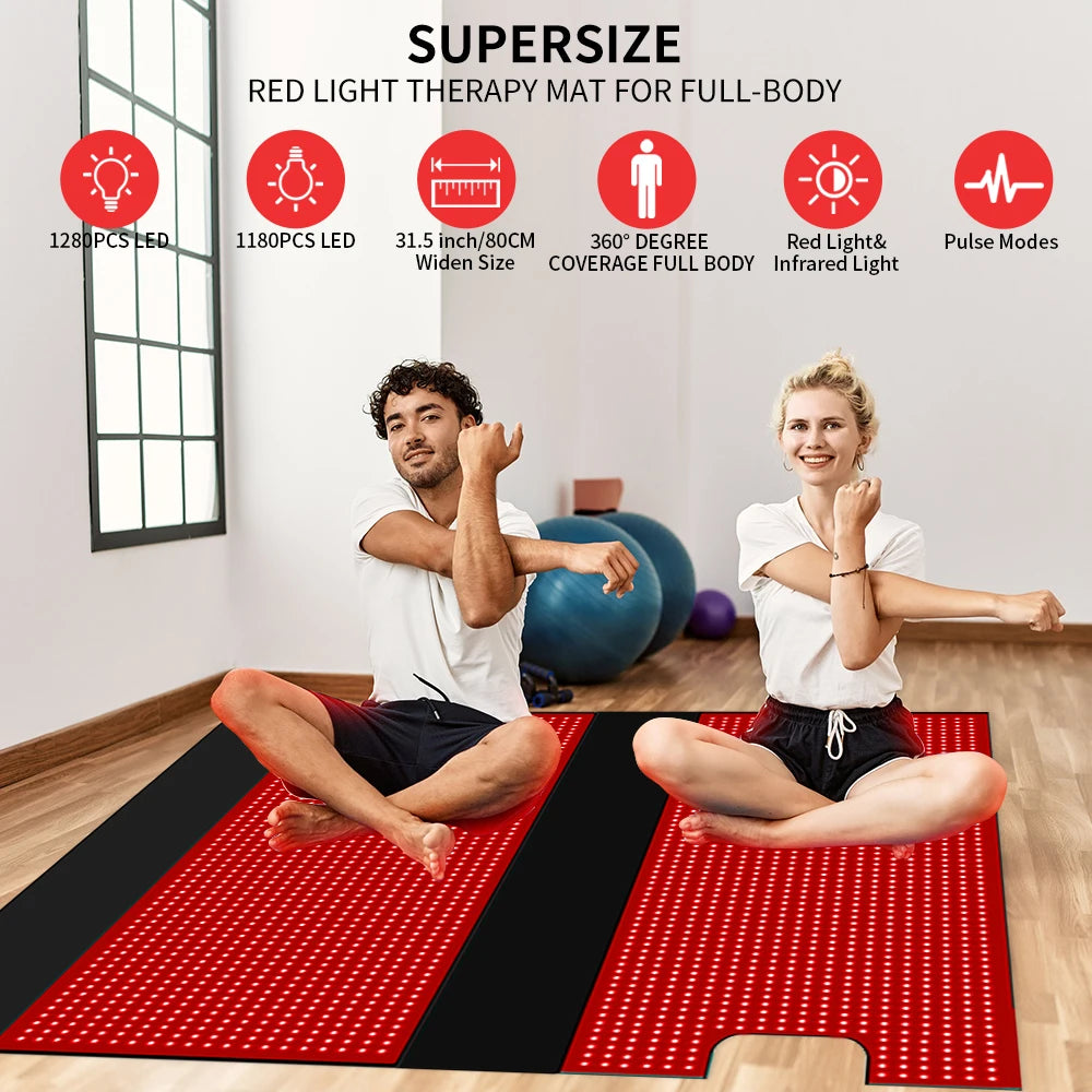 71" Red Light Sleeping Bag Full Body Relax Led Red Light Blanket Whole Body Led Infrared Sleeping Bag Red Light Mat for Home Use