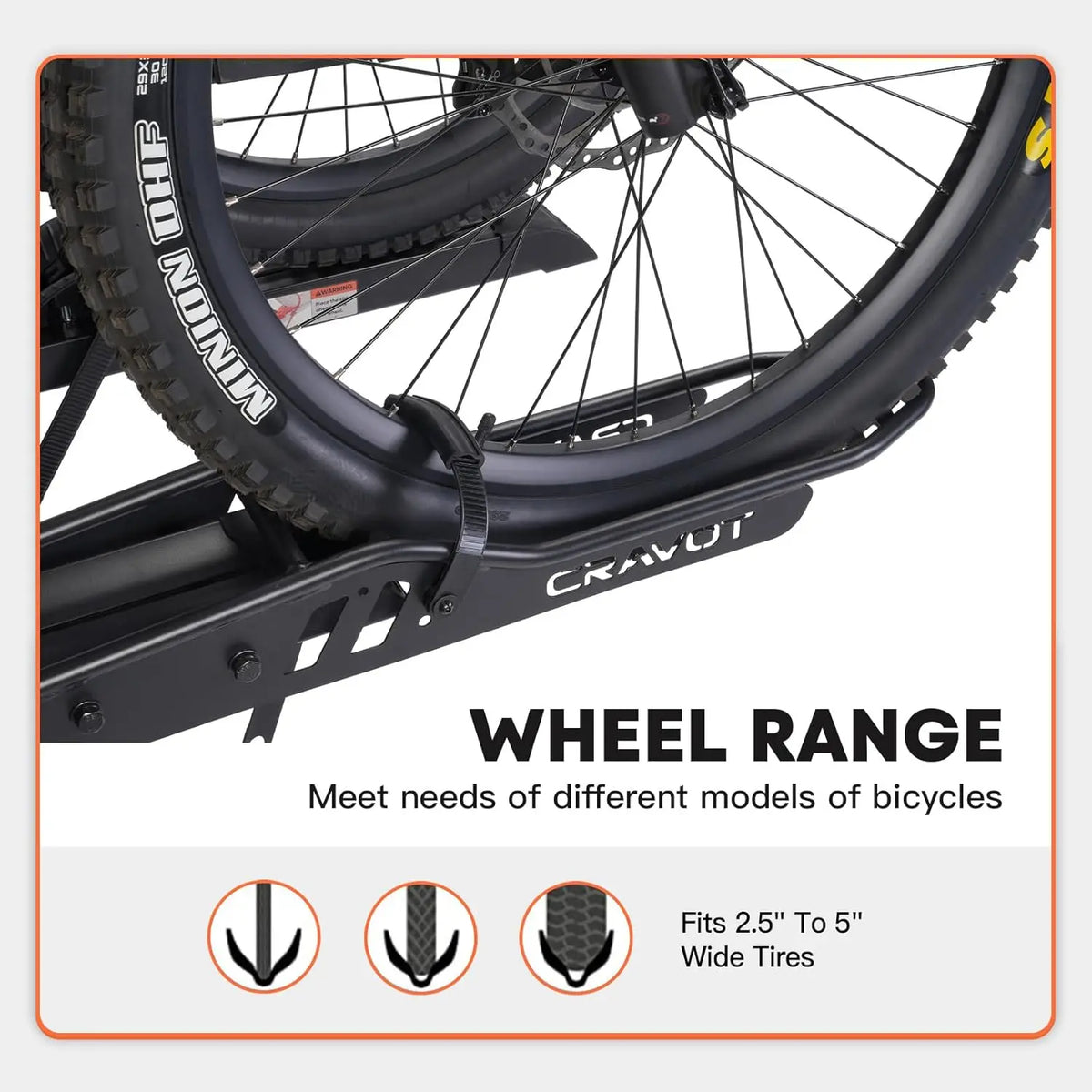 CyberRack S2 Ebike Rack, 300 lbs Capacity Foldable Bike Racks for Tow Hitch Heavy Electric Bike Carrier for 2, Customized