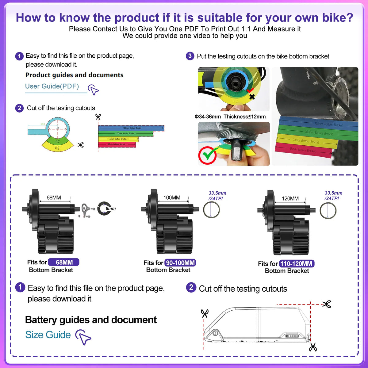 Bafang Mid Drive Motor Electric Bicycle Conversion Kit