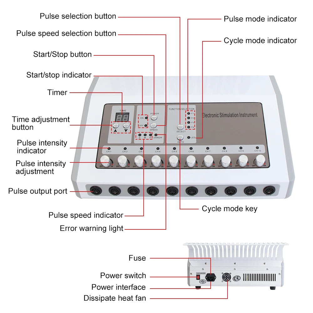 AOKO EMS Electric Muscle Stimulator for Body Massage and Toning