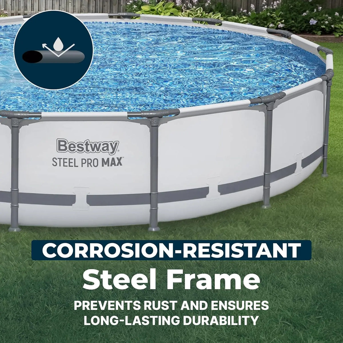 Steel Pro MAX 14' x 33" Round Above Ground Swimming Pool Set, 530 GPH Filter Pump, Tritech Puncture Resistant Liner,, Custom