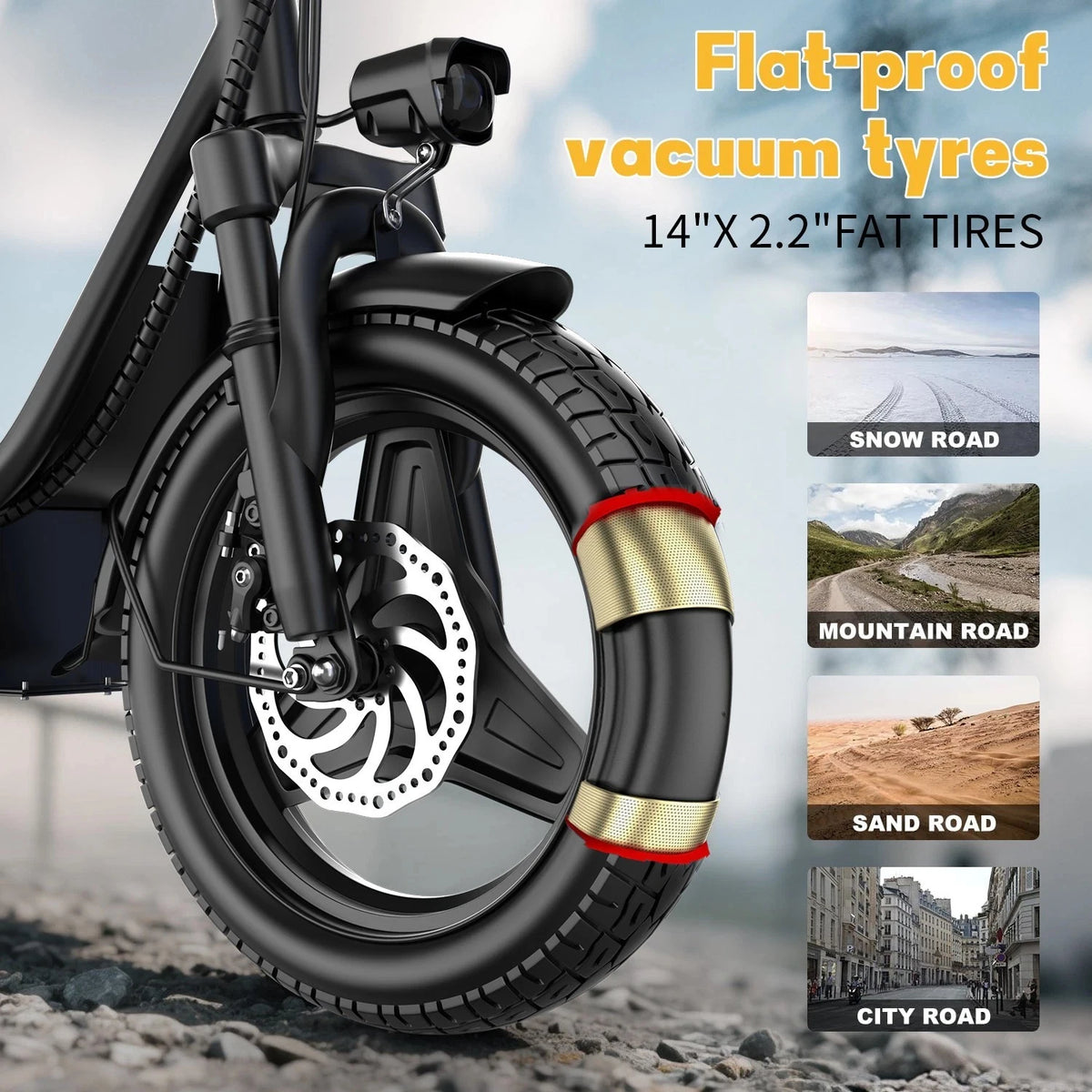 UPlee Folding Electric Bike for Adults With 500W Peak Motor