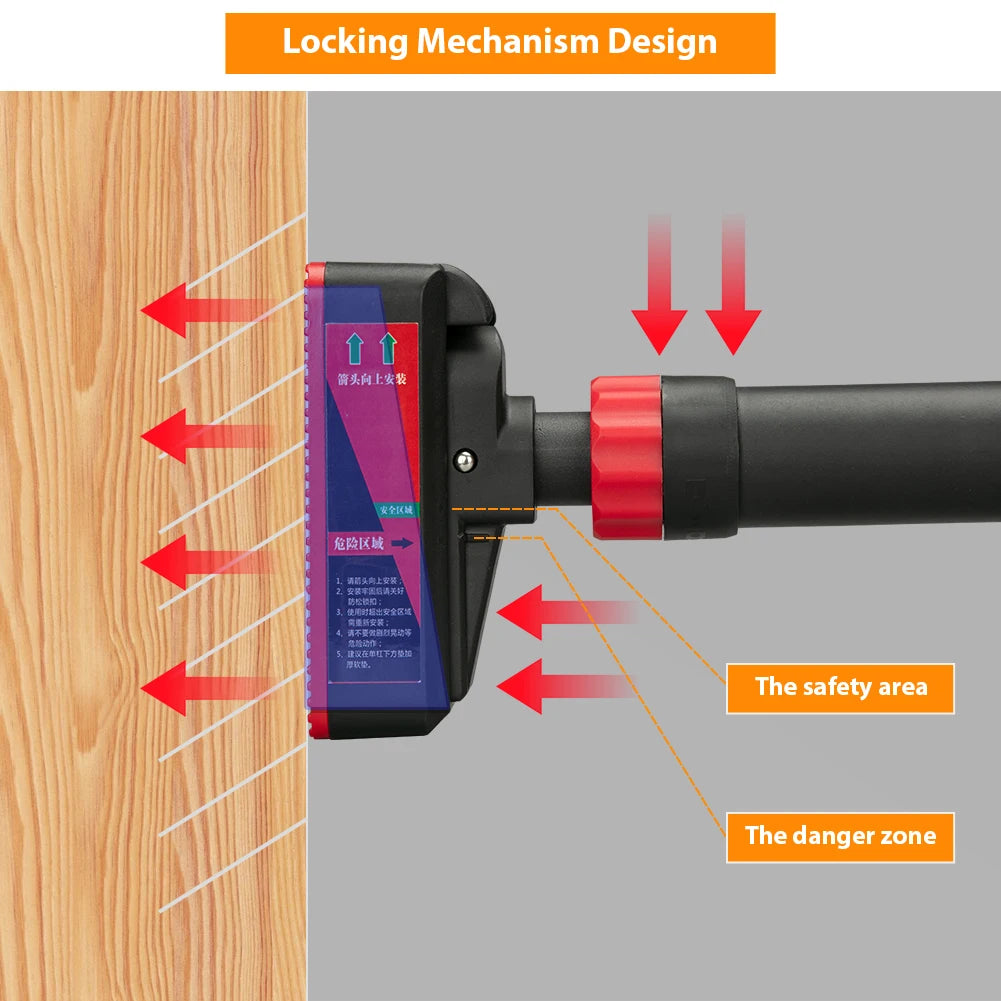 Strength Training Pull-up Bars with Level Gauge 69-92cm Adjustable Width 200kg Max Load Capacity Chin Up Bar For Doorway