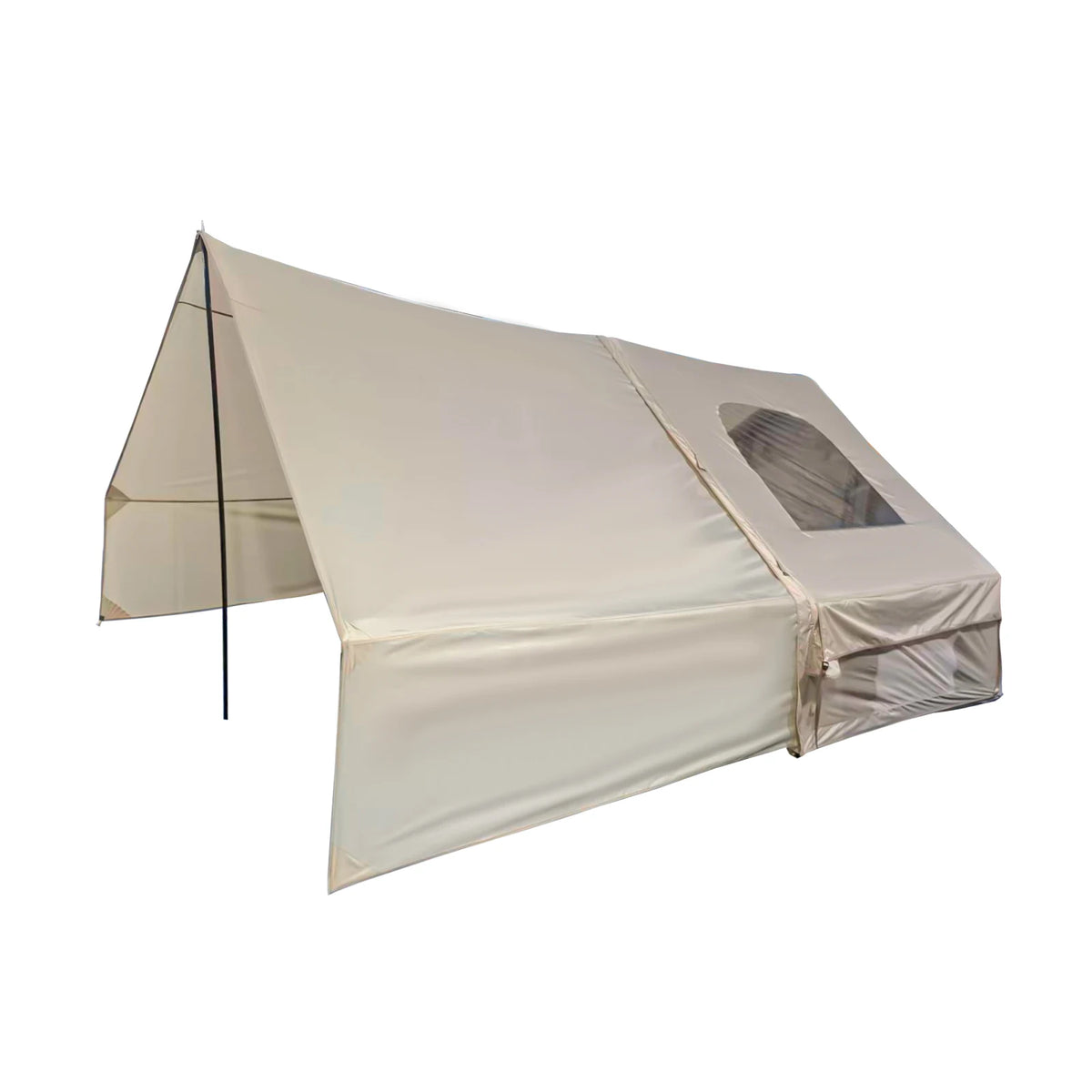 PAKICETUS 8-Person Inflatable Glamping Tent, Green Tent with Mesh Windows & Hand Pump with Extra-Large Canopy Living Room