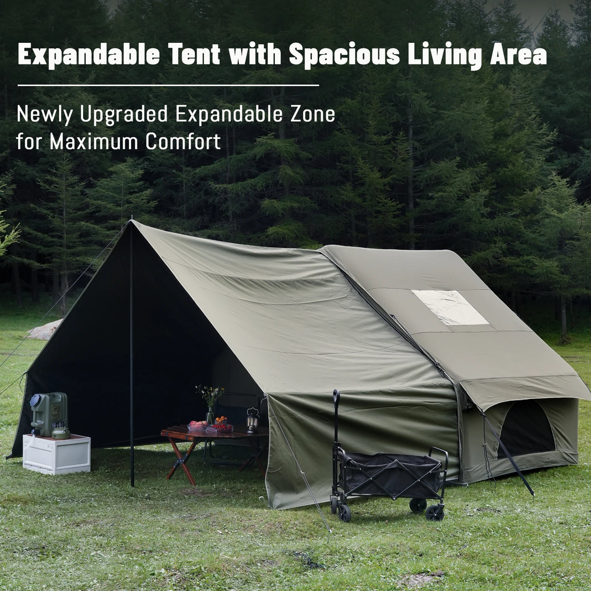 Pakicetus Inflatable Camping Tent With Sun Canopy For Family Adventures