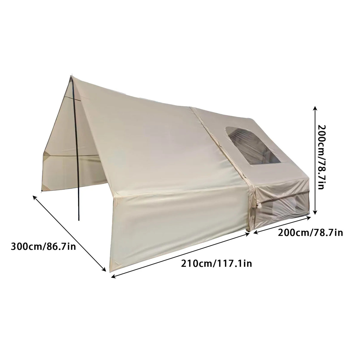 Pakicetus Inflatable Camping Tent With Sun Canopy For Family Adventures
