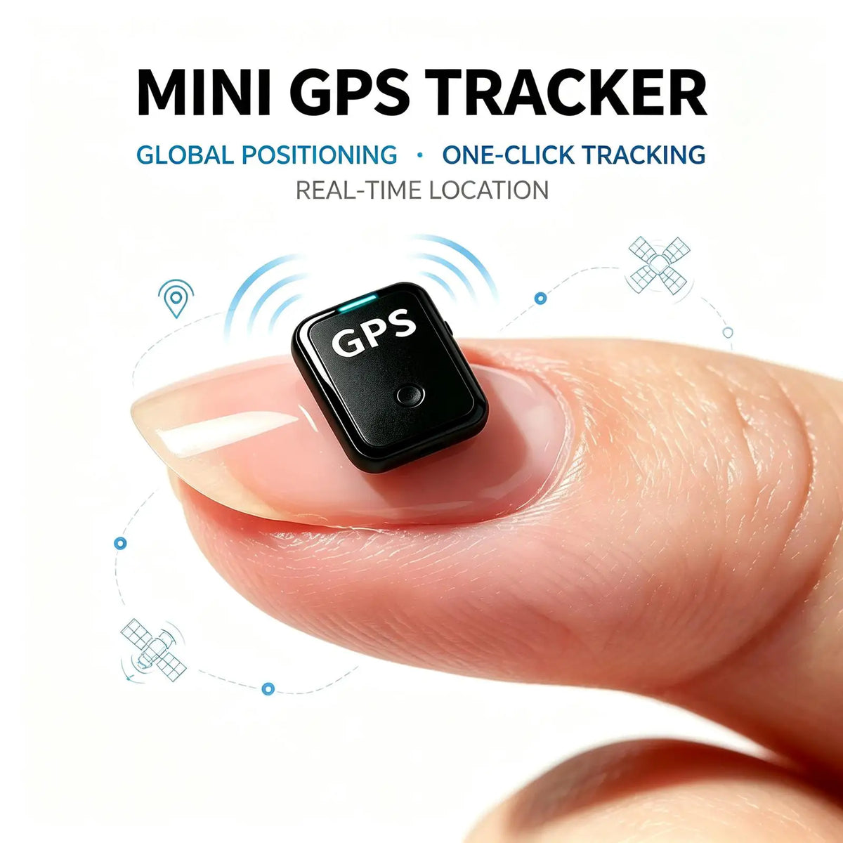 Mini Magnetic GPS Tracker, Real‑Time Hidden Tracking Device, Long Standby Battery IP67 Waterproof Anti‑Lost Locator for Vehicles Car Motorcycle Truck, Suitable for Kids Pets Luggage & Valuable Assets