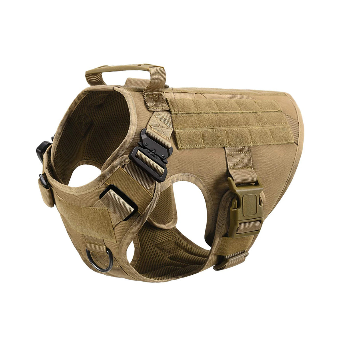 Tactical Dog Harness Collar Leash Molle Pouches For Medium Large Dogs Pet German Shepherd Training Walking Vest Dog Harnesses