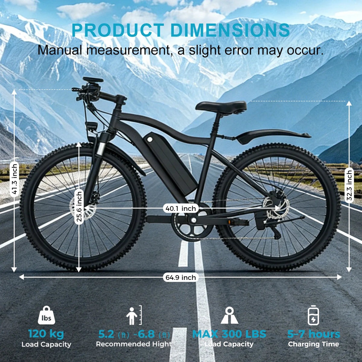Toofly Mountain Electric Bike With Removable Battery And 500W Motor
