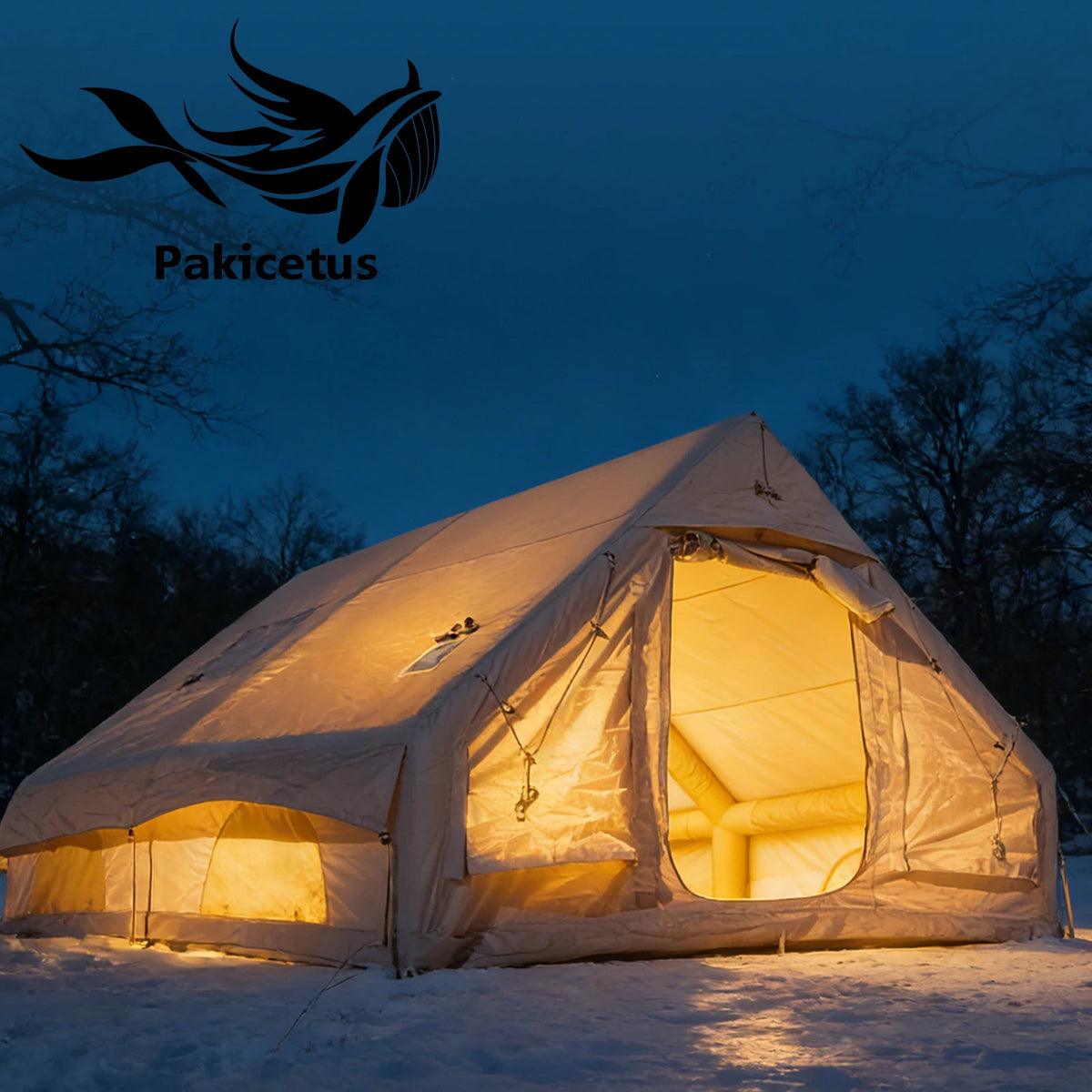 Pakicetus Luxury Inflatable Glamping Tent With Manual Hand Pump